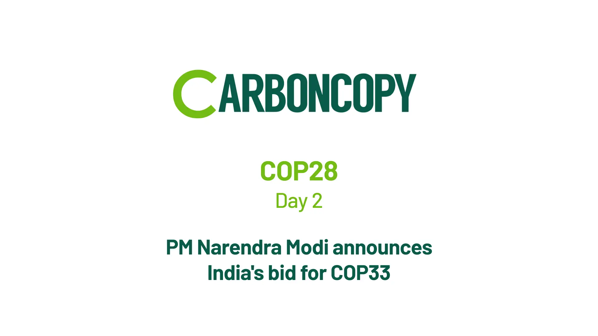 COP28: PM Narendra Modi announces India's bid for COP33