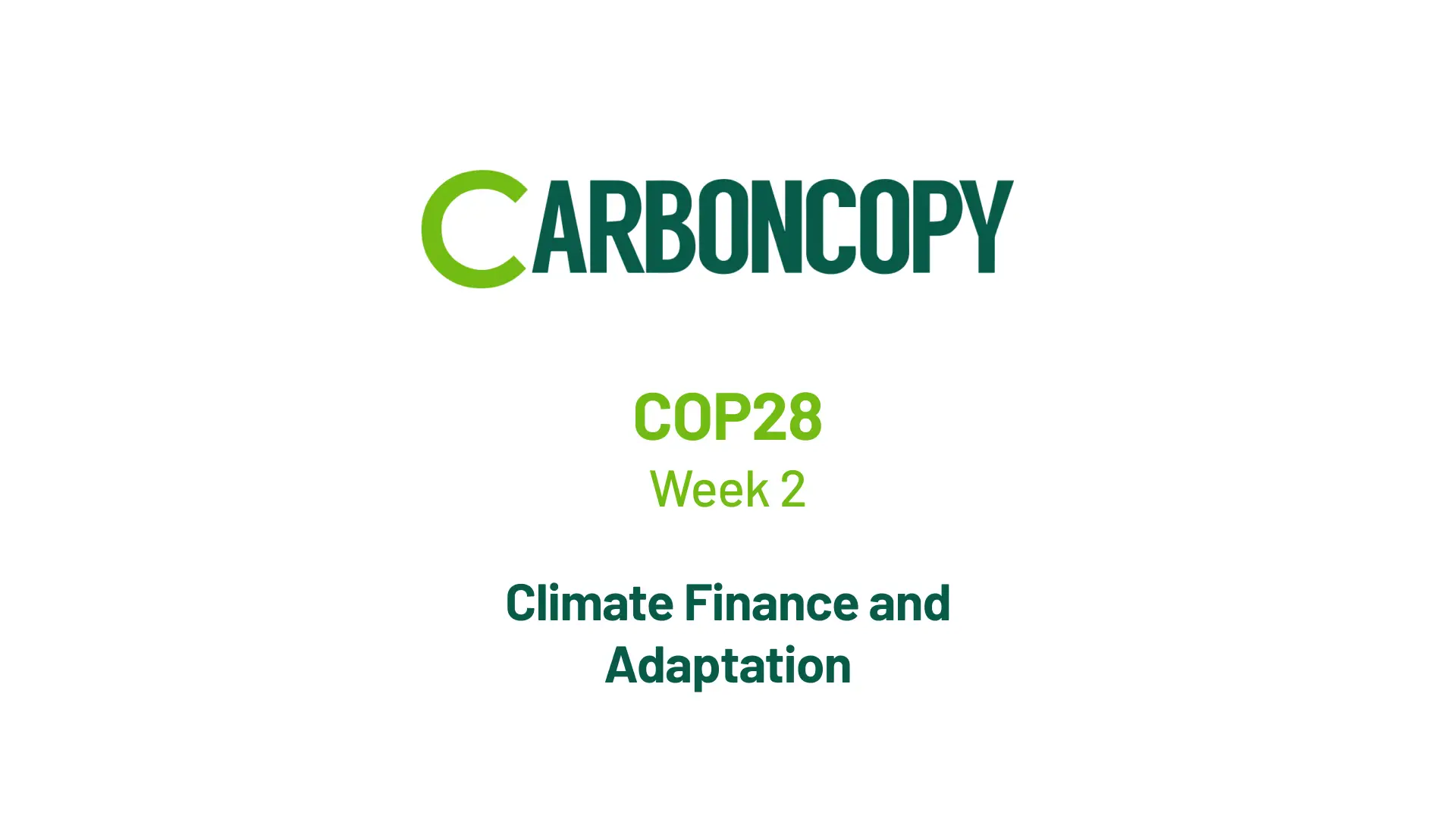 Climate Finance and Adaptation