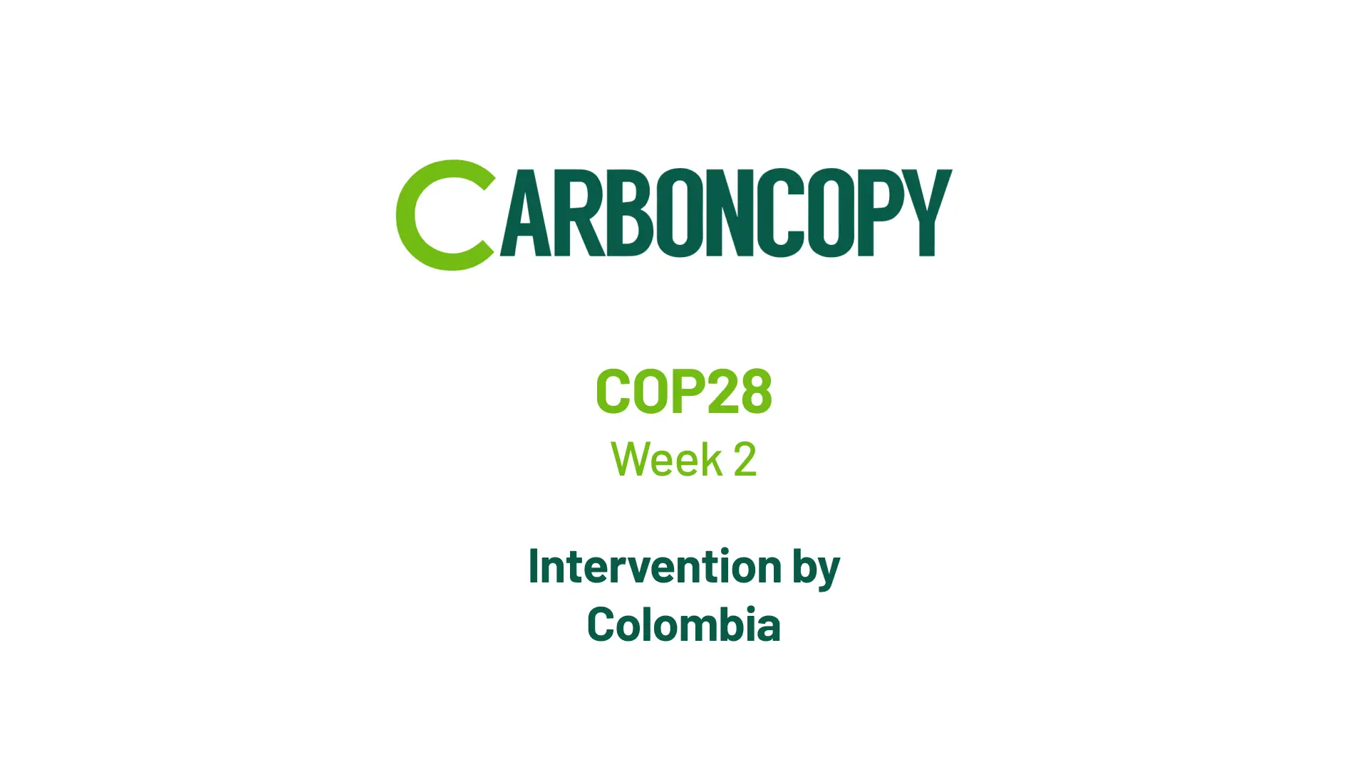  Intervention by Colombia at COP28
